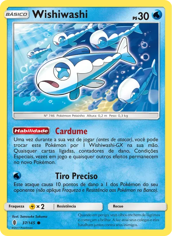 Wishiwashi — Guardiões Ascendentes 37 Portuguese Pokémon card