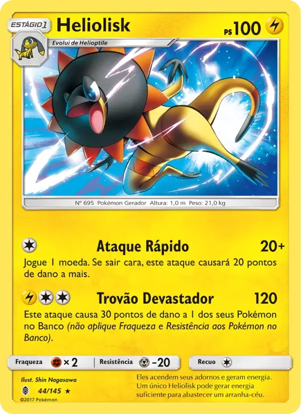 Heliolisk — Guardiões Ascendentes 44 Portuguese Pokémon card