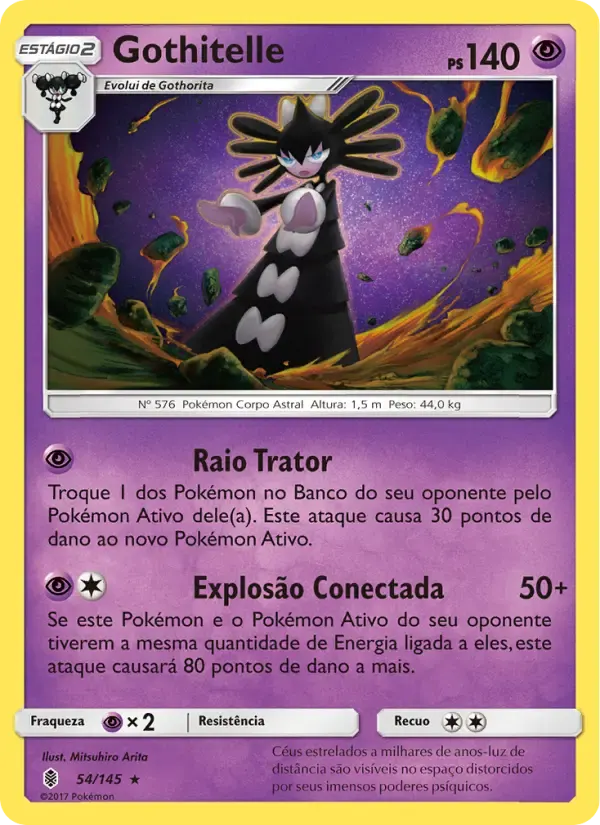 Gothitelle — Guardiões Ascendentes 54 Portuguese Pokémon card