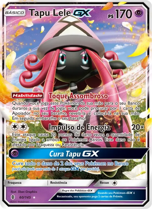 Tapu Lele GX — Guardiões Ascendentes 60 Portuguese Pokémon card