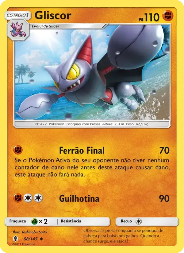 Gliscor — Guardiões Ascendentes 68 Portuguese Pokémon card