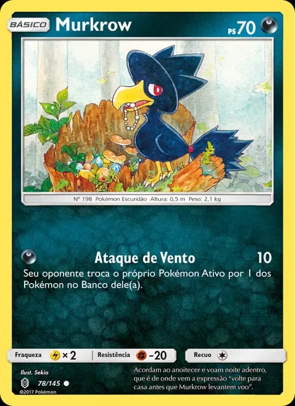 Murkrow — Guardiões Ascendentes 78 Portuguese Pokémon card