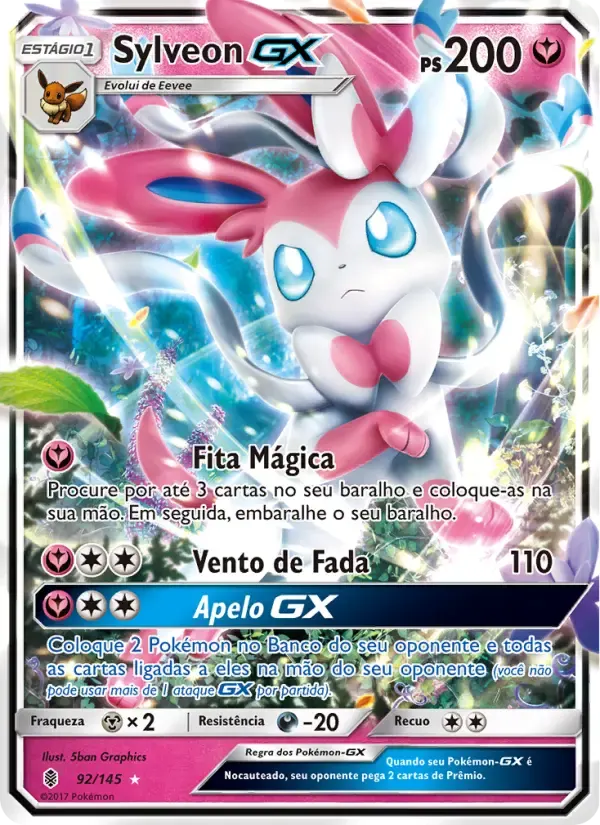 Sylveon GX — Guardiões Ascendentes 92 Portuguese Pokémon card