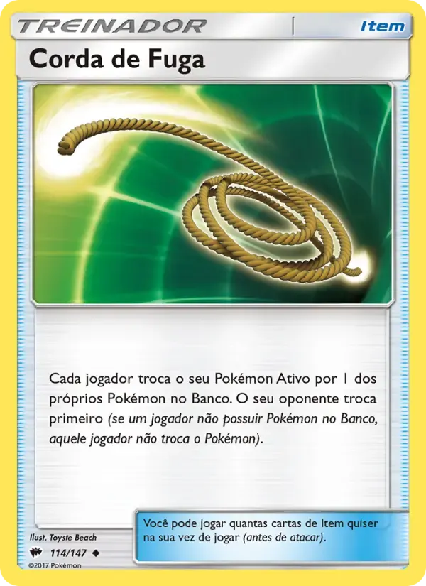 Corda de Fuga — Sombras Ardentes 114 Portuguese Pokémon card