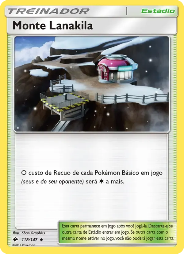 Monte Lanakila — Sombras Ardentes 118 Portuguese Pokémon card