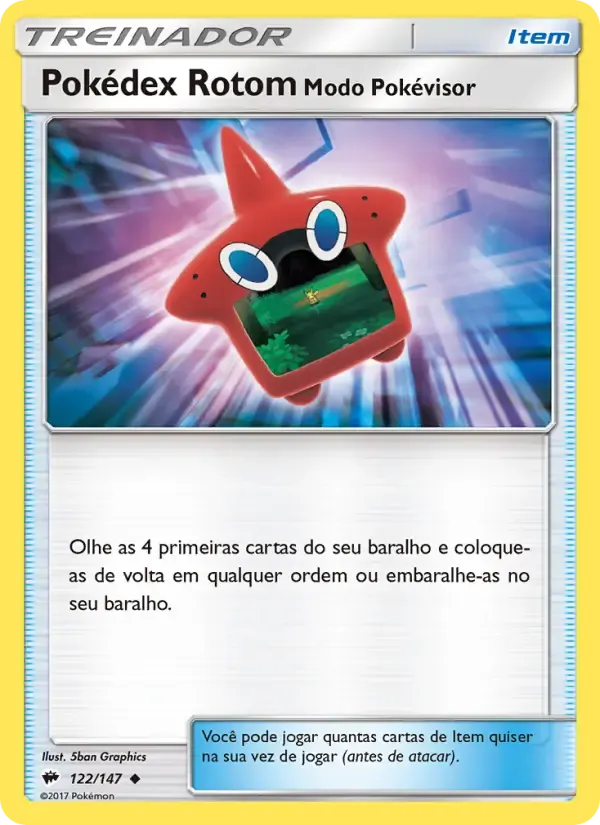 Pokédex Rotom - Modo Pokévisor — Sombras Ardentes 122 Portuguese Pokémon card
