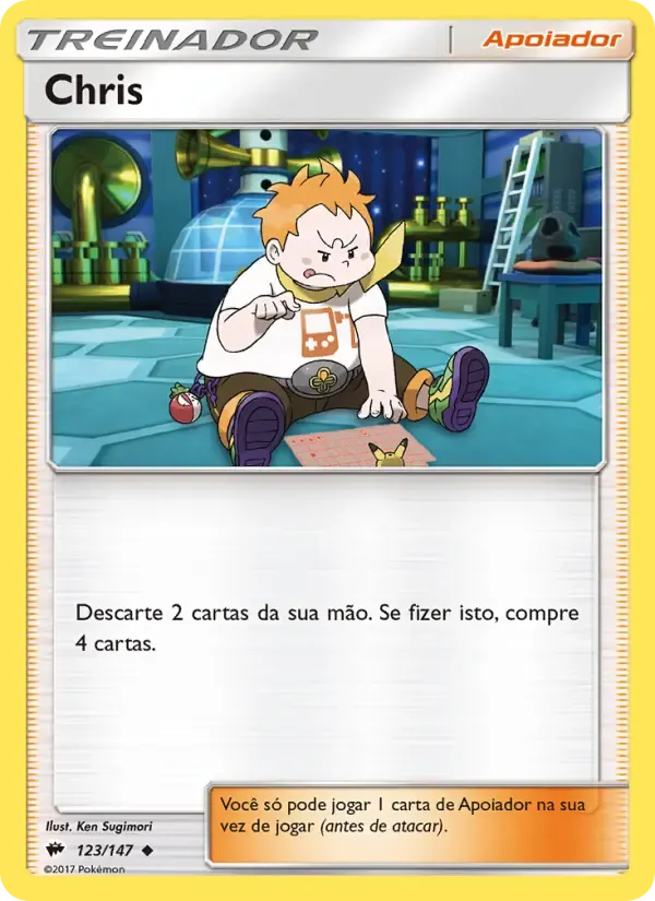 Chris — Sombras Ardentes 123 Portuguese Pokémon card