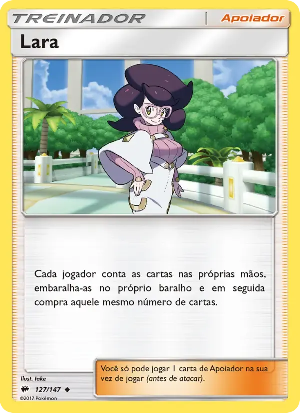 Lara — Sombras Ardentes 127 Portuguese Pokémon card