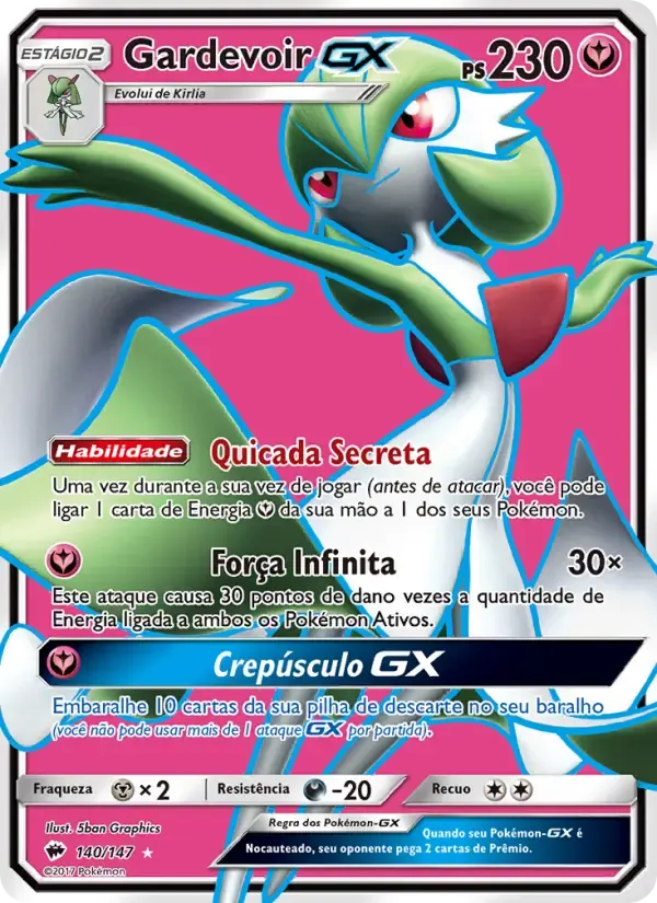 Gardevoir GX — Sombras Ardentes 140 Portuguese Pokémon card