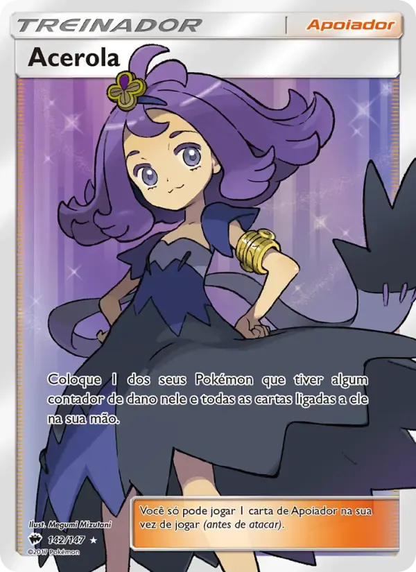 Acerola — Sombras Ardentes 142 Portuguese Pokémon card