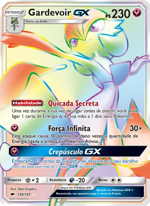 Gardevoir GX — Sombras Ardentes 159 Portuguese Pokémon card