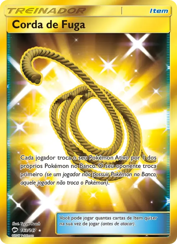 Corda de Fuga — Sombras Ardentes 163 Portuguese Pokémon card