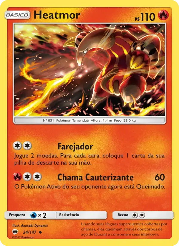 Heatmor — Sombras Ardentes 24 Portuguese Pokémon card