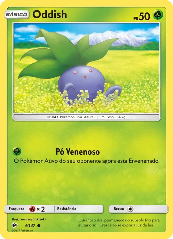Oddish — Sombras Ardentes 4 Portuguese Pokémon card