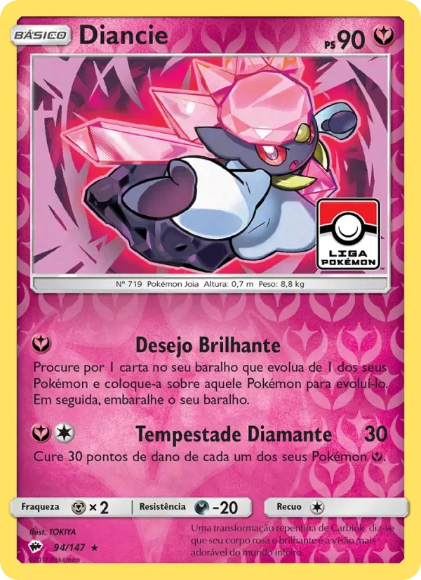 Diancie — Sombras Ardentes 94 Portuguese Pokémon card