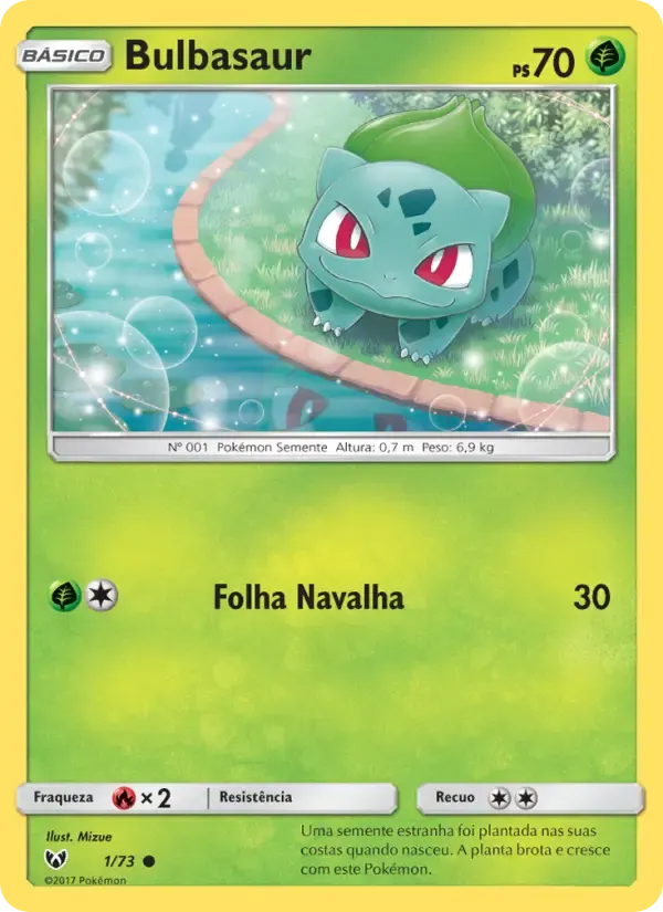 Bulbasaur — Lendas Luminescentes 1 Portuguese Pokémon card