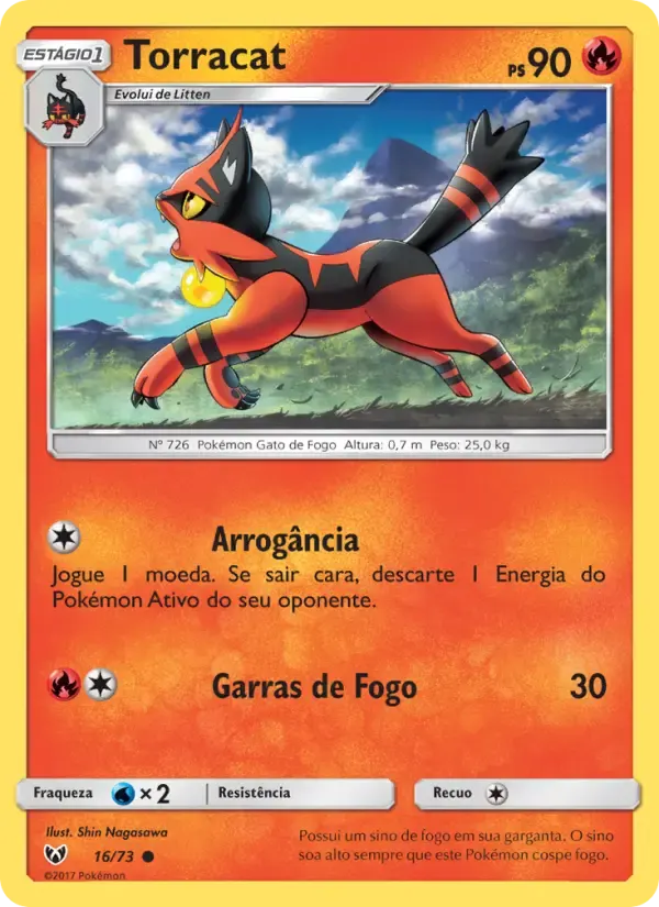 Torracat — Lendas Luminescentes 16 Portuguese Pokémon card