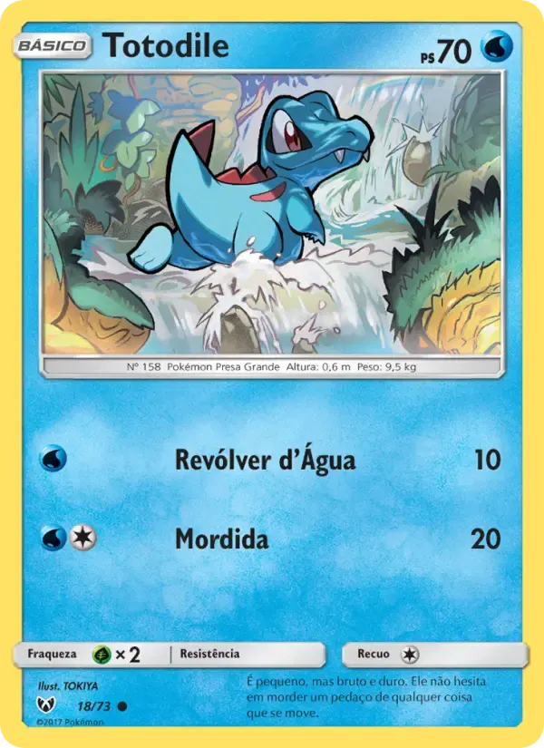 Totodile — Lendas Luminescentes 18 Portuguese Pokémon card