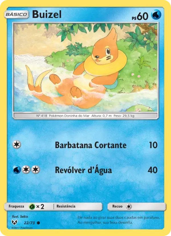 Buizel — Lendas Luminescentes 22 Portuguese Pokémon card
