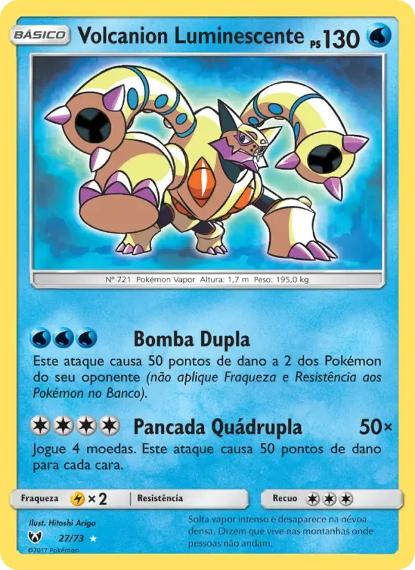 Volcanion Luminescente — Lendas Luminescentes 27 Portuguese Pokémon card
