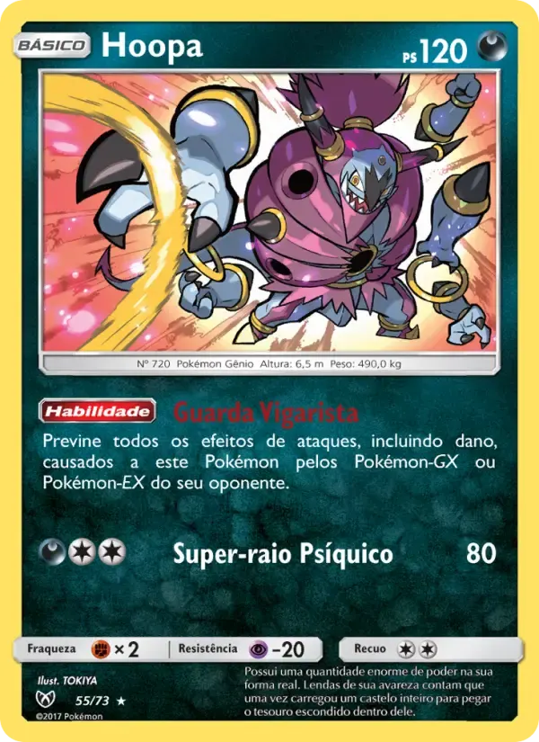 Hoopa — Lendas Luminescentes 55 Portuguese Pokémon card