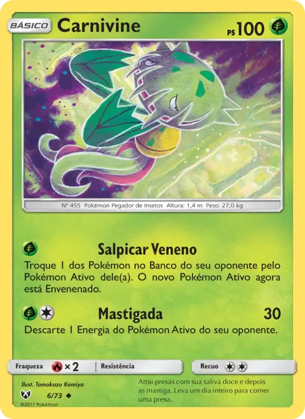 Carnivine — Lendas Luminescentes 6 Portuguese Pokémon card