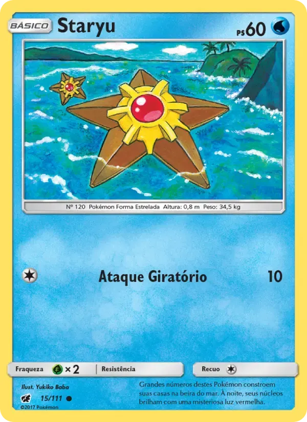 Staryu — Invasão Carmim 15 Portuguese Pokémon card
