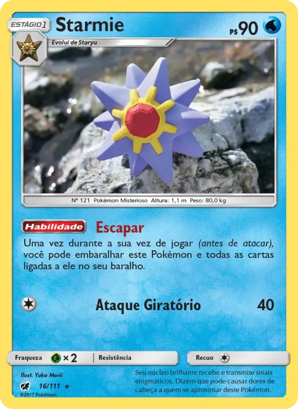 Starmie — Invasão Carmim 16 Portuguese Pokémon card