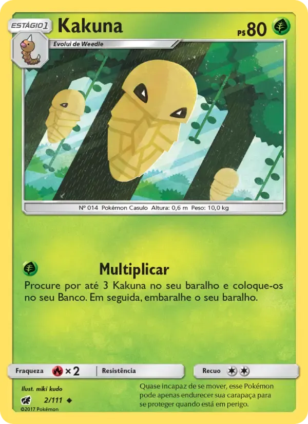 Kakuna — Invasão Carmim 2 Portuguese Pokémon card