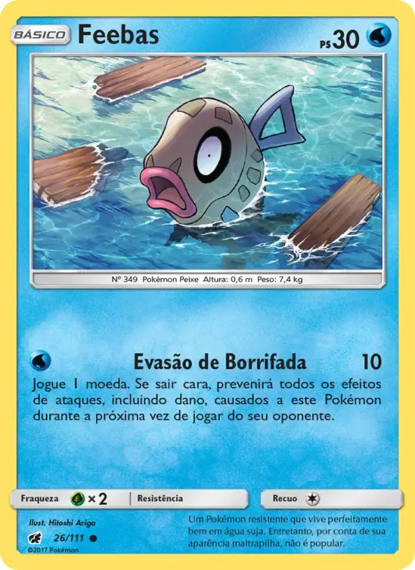 Feebas — Invasão Carmim 26 Portuguese Pokémon card