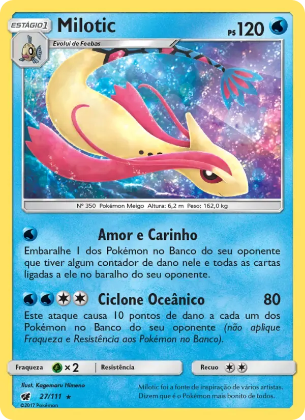 Milotic — Invasão Carmim 27 Portuguese Pokémon card