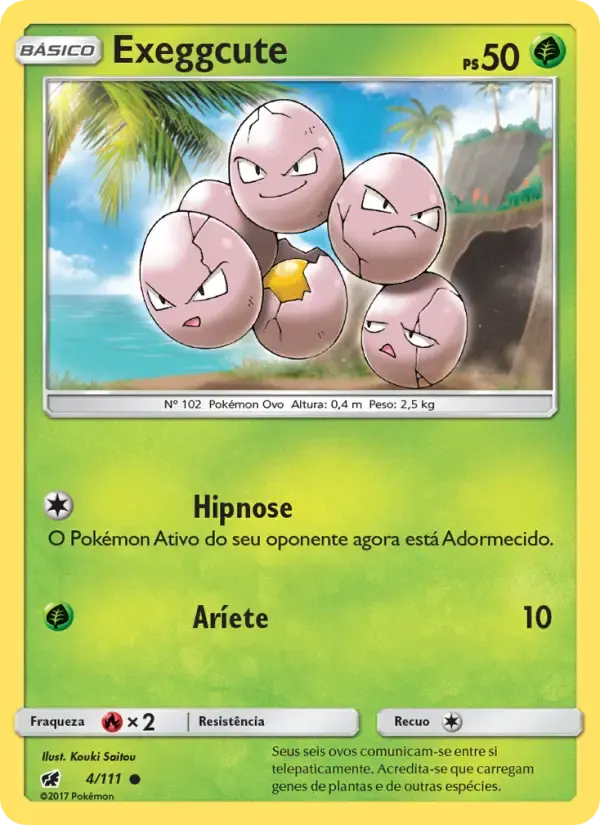 Exeggcute — Invasão Carmim 4 Portuguese Pokémon card
