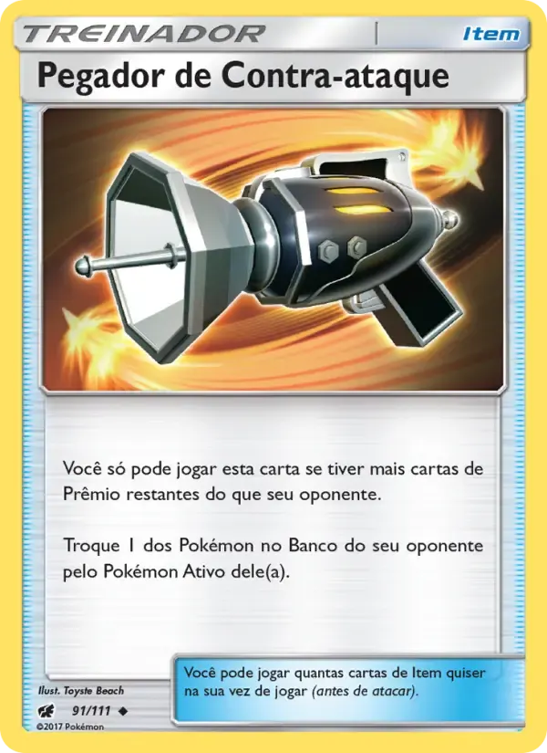 Pegador de Contra-ataque — Invasão Carmim 91 Portuguese Pokémon card