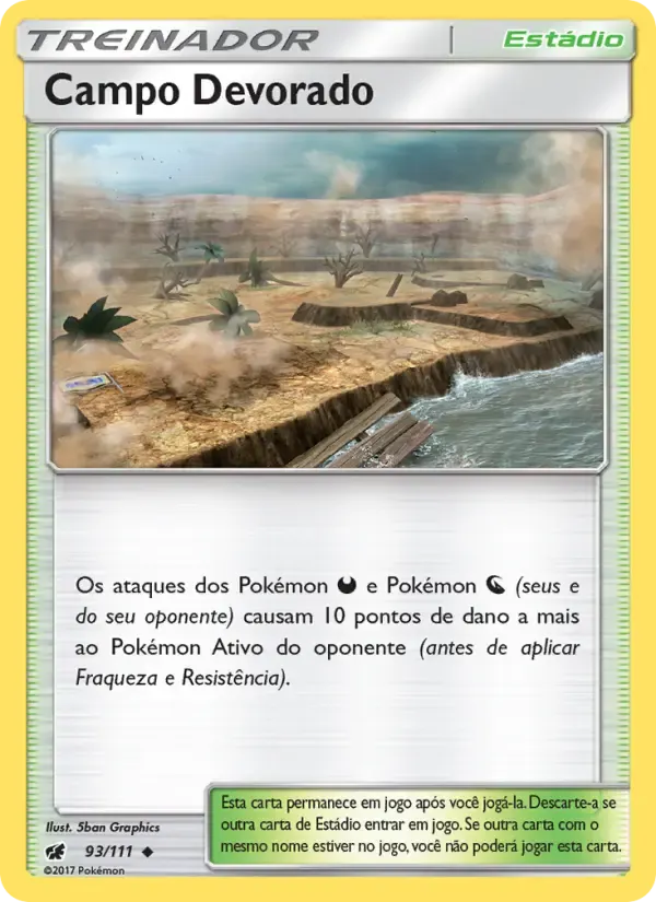 Campo Devorado — Invasão Carmim 93 Portuguese Pokémon card