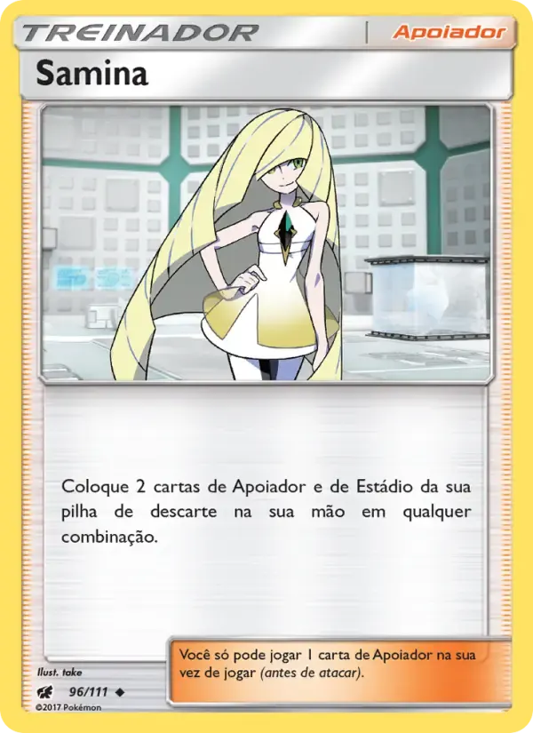 Samina — Invasão Carmim 96 Portuguese Pokémon card