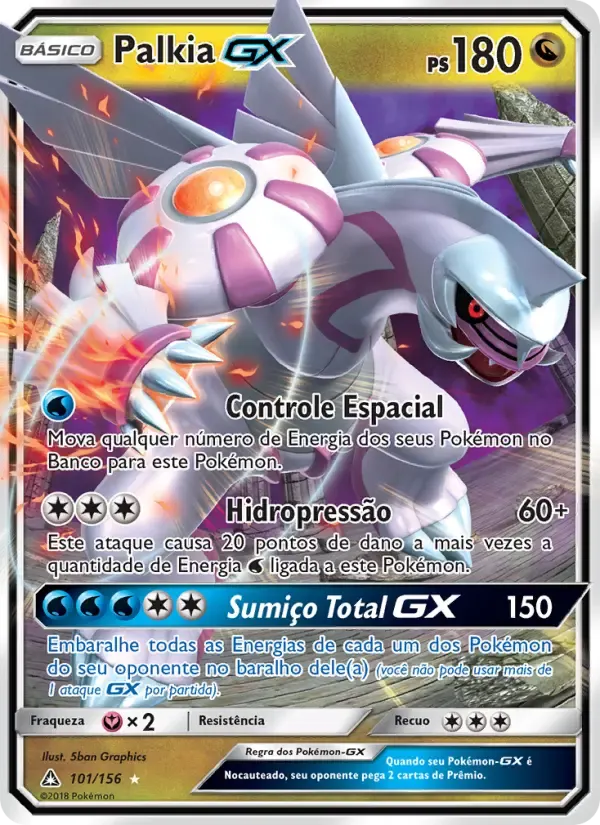 Palkia GX — Ultra Prisma 101 Portuguese Pokémon card