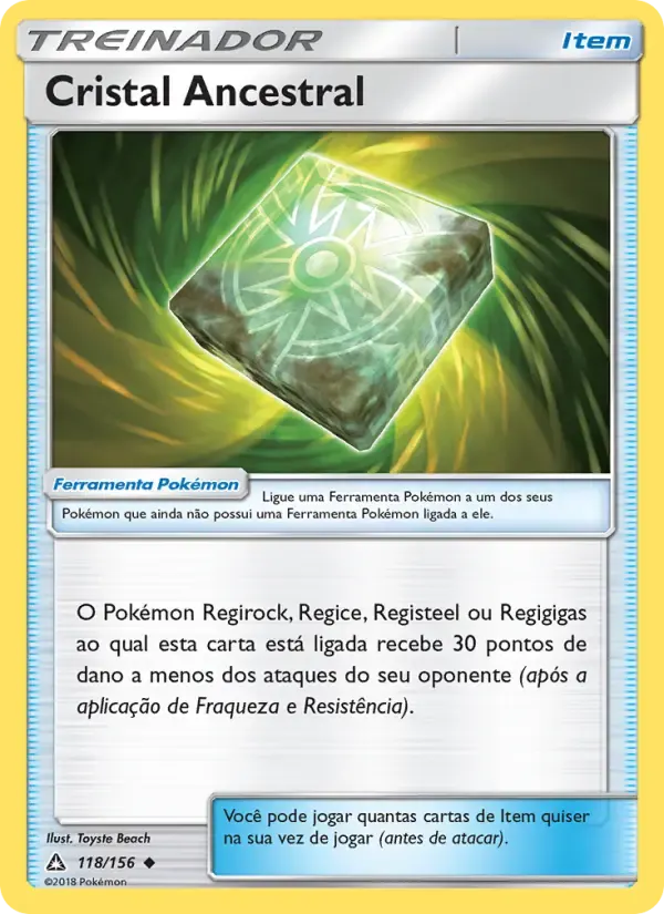 Cristal Ancestral — Ultra Prisma 118 Portuguese Pokémon card