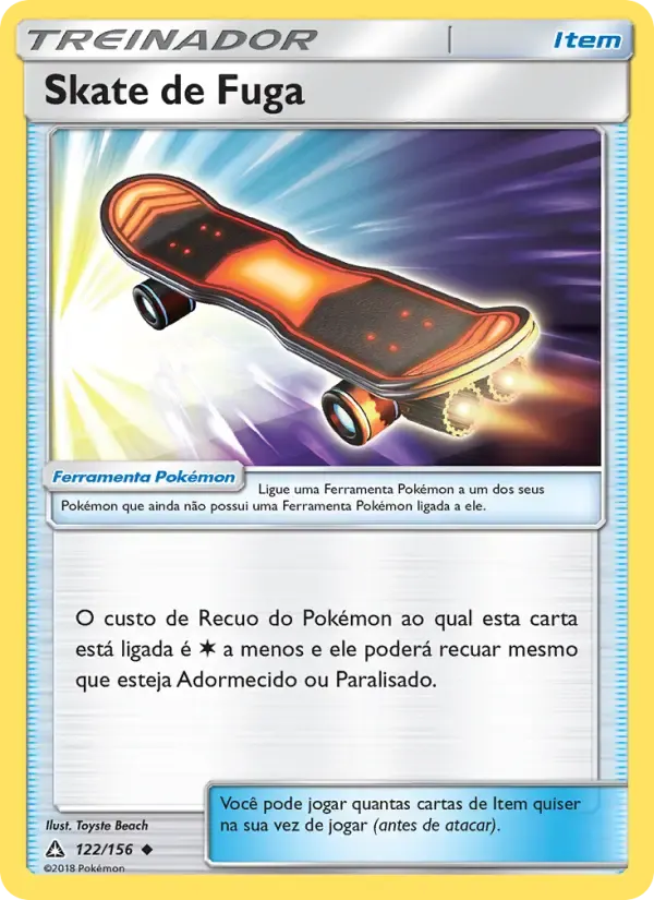 Skate de Fuga — Ultra Prisma 122 Portuguese Pokémon card
