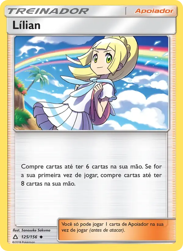 Lílian — Ultra Prisma 125 Portuguese Pokémon card