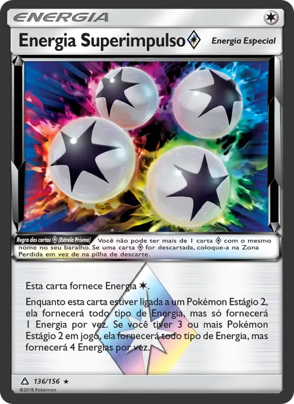 Energia Superimpulso ◇ — Ultra Prisma 136 Portuguese Pokémon card