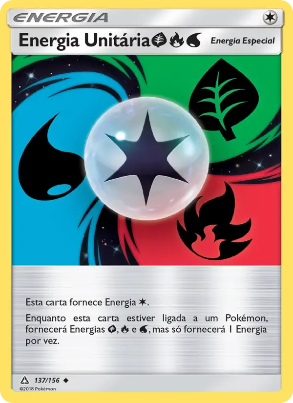 Energia Unitária GrassFireWater — Ultra Prisma 137 Portuguese Pokémon card