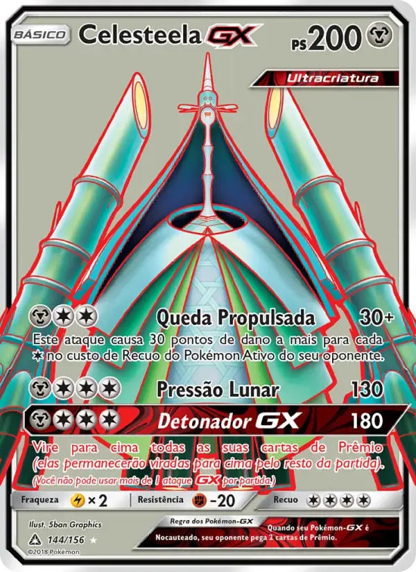 Celesteela GX — Ultra Prisma 144 Portuguese Pokémon card