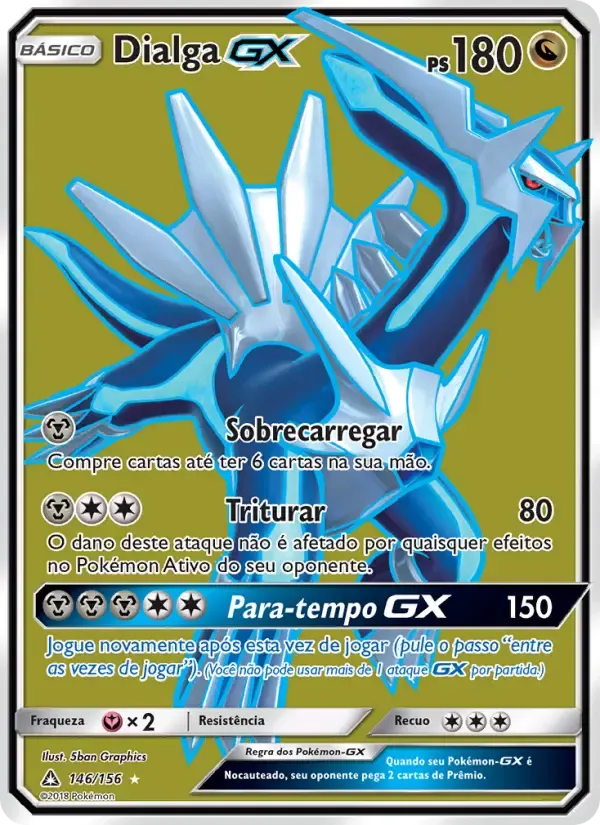 Dialga GX — Ultra Prisma 146 Portuguese Pokémon card