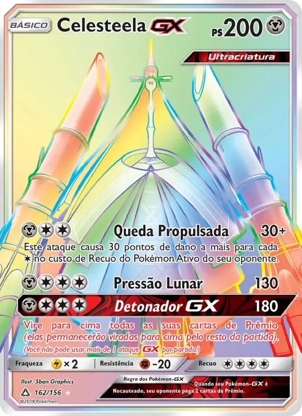 Celesteela GX — Ultra Prisma 162 Portuguese Pokémon card
