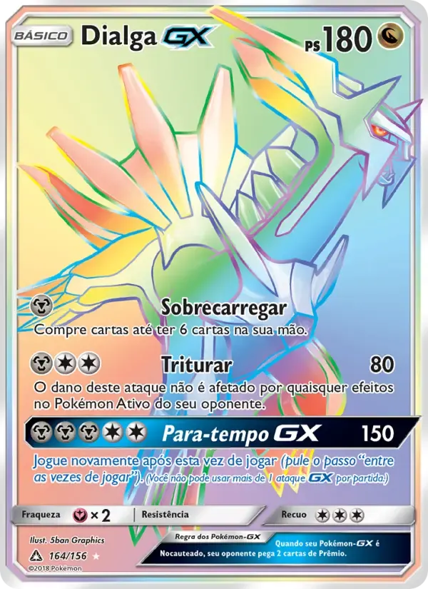 Dialga GX — Ultra Prisma 164 Portuguese Pokémon card