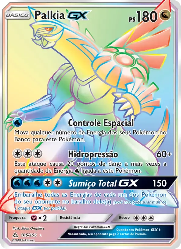 Palkia GX — Ultra Prisma 165 Portuguese Pokémon card