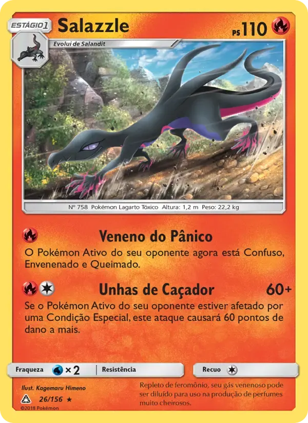 Salazzle — Ultra Prisma 26 Portuguese Pokémon card