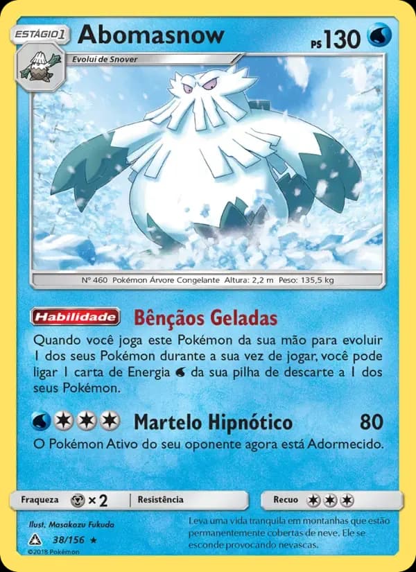 Abomasnow — Ultra Prisma 38 Portuguese Pokémon card
