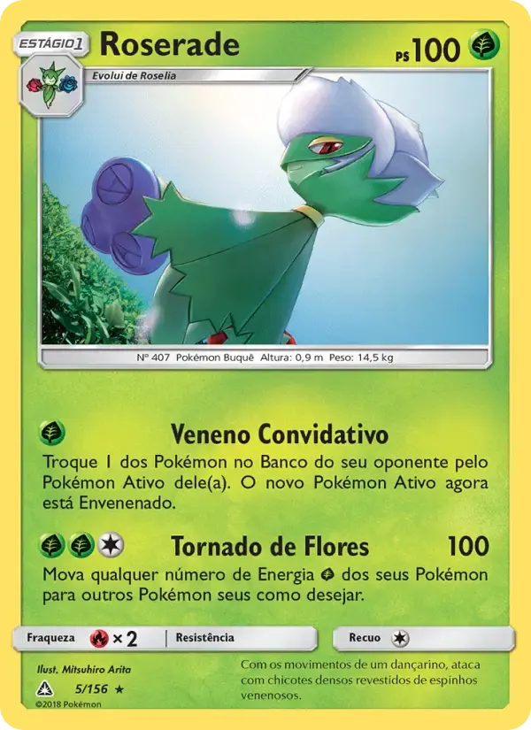 Roserade — Ultra Prisma 5 Portuguese Pokémon card