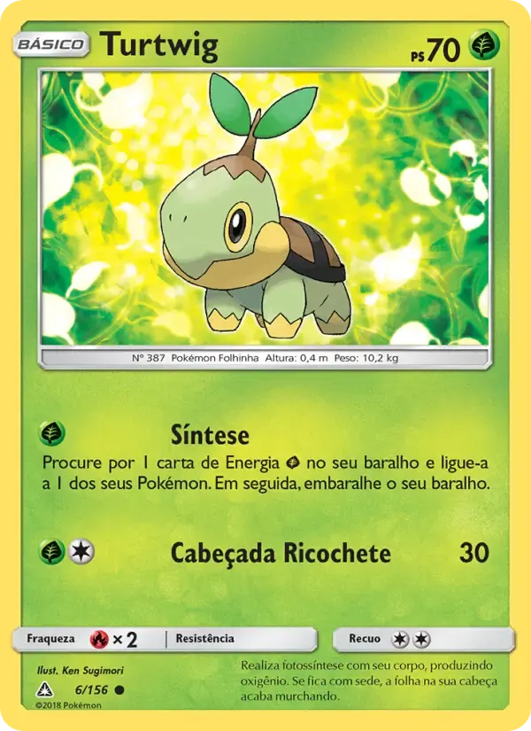 Turtwig — Ultra Prisma 6 Portuguese Pokémon card